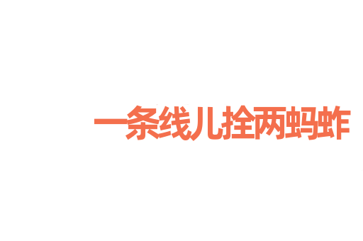一条线儿拴两蚂蚱