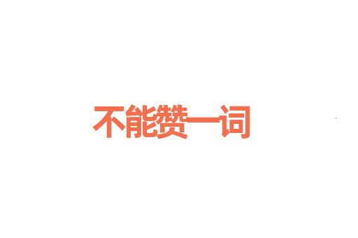 不能赞一词