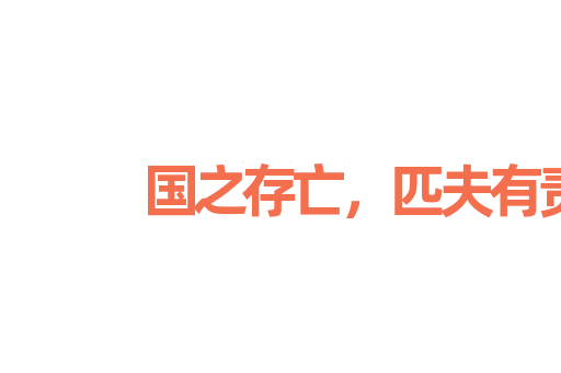 国之存亡，匹夫有责