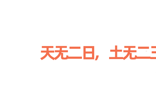 天无二日,土无二王