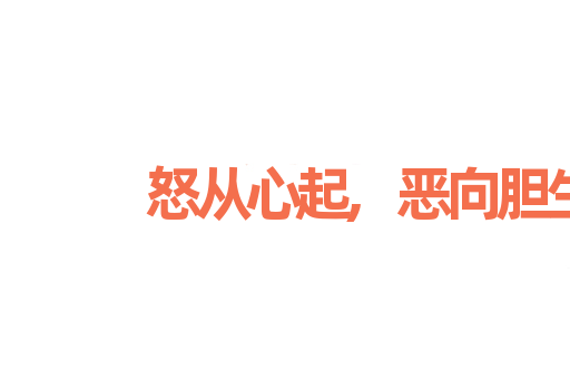 怒从心起,恶向胆生