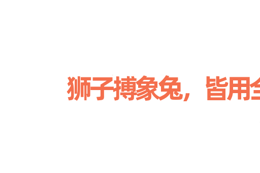 狮子搏象兔，皆用全力