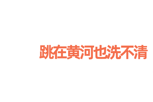 跳在黄河也洗不清