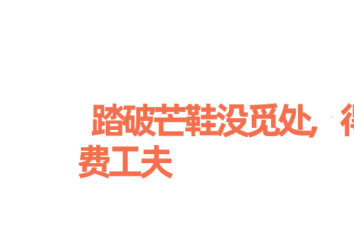 踏破芒鞋没觅处,得来全不费工夫