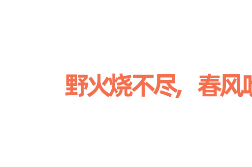 野火烧不尽,春风吹又生